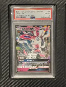 2017 PSA 9 Sylveon GX #92 Holo GX Pokemon TCG Sun & Moon Guardians Rising - Image 1