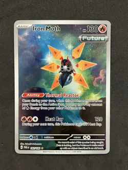 Iron Moth Illustration Rare 187/182 Pokemon Paradox Rift English IR - Image 1