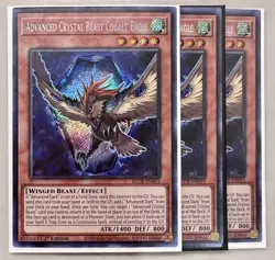 YUGIOH! 3-ADVANCED CRYSTAL BEAST COBALT EAGLE-SECRET RARE-1ST EDS-BLCR-EN015 - Image 1