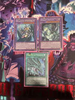 Yu-Gi-Oh DRLG Lot Dark magician Girl Dragon Knight Amulet Dragon Eye of Timaeus - Image 1