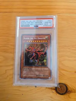 2003 YU-GI-OH! Slifer The Sky Dragon Game Boy Adv Secret Rare Promo #001 PSA 10 - Image 1