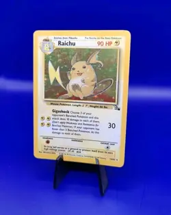 Raichu 14/62 Fossil Set Holo Rare Pokemon Card Nintendo Pokemon 1999 TCG WOTC NM - Image 3