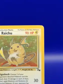 Raichu 14/62 Fossil Set Holo Rare Pokemon Card Nintendo Pokemon 1999 TCG WOTC NM - Image 5