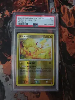 PSA 3 Pikachu Reverse Foil Platinum Pokemon Card 2009 - Image 1