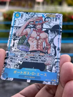 Ace OP13-119 SEC Manga Alt Art Carrying on His Will One Piece Card Japanese - Image 2