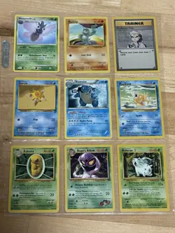 Vintage Pokemon Card Lot 9 Cards LP-HP - Image 1