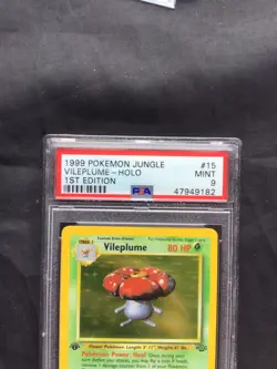 Pokemon Cards: Jungle 1st Edition Rare Holo: Vileplume 15/64 PSA 9 - Image 3