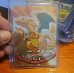 1999 Pokemon TCG Charizard Topps Chrome #6 Holo Foil Card - Image 1