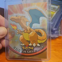 1999 Pokemon TCG Charizard Topps Chrome #6 Holo Foil Card - Image 2