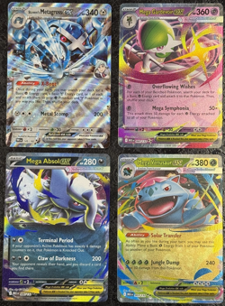 POKEMON MEGA CARDS METAGROSS EX-GARDEVOIR EX-ABSOL EX-VENUSAUR EX (SET OF 4) - Image 1
