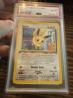 PSA 8 EEVEE #38 2001 Neo Discovery Pokemon First Edition Non Holo Card - Image 3