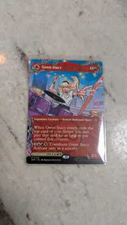 Spm m 0209 Gwen Stacy borderless (non foil) magic the gathering spiderman - Image 1