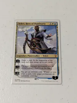 MTG Teferi, Hero of Dominaria - White Border Frame - Mystery Booster 2 NM - Image 1