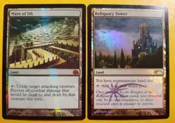 MtG FNM foil Reliquary Tower + FtV foil Maze of Ith ×1 - NM - NEXT DAY SHIPPING! - Image 1