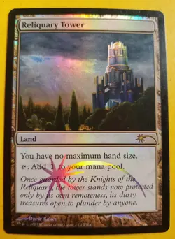 MtG FNM foil Reliquary Tower + FtV foil Maze of Ith ×1 - NM - NEXT DAY SHIPPING! - Image 3