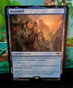 magic the gathering - Rivendell - Legendary Land - Rare - Scry - Island - Blue - Image 1