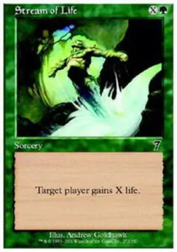 MTG Stream of Life - Foil, Seventh Edition, Lightly Played, English - Image 1