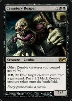 MTG Cemetery Reaper - Foil, Magic 2012, Heavily Played, English - Image 1