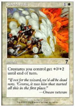 MTG Shield Wall - Foil, Seventh Edition, Lightly Played, English - Image 1