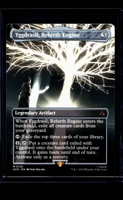 MTG Magic the Gathering ACR Assassins Creed Borderless Yggdrasil Rebirth Engine - Image 1