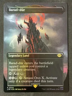 MTG LOTR: Tales of Middle-earth #340 Barad-dur (Borderless) FOIL LP - Image 1