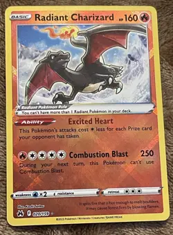 Pokemon TCG Radiant Charizard Crown Zenith Holo Card 020/159 Mint/Nm Condition - Image 2