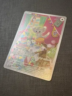 Minccino Holo Pokemon TCG Temporal Forces 182/162 IR Illustration NM Condition - Image 2