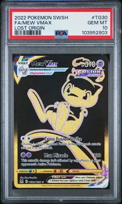 PSA 10 Mew VMAX (Secret) TG30/TG30 Lost Origin Trainer Gallery Holo Pokemon - Image 1