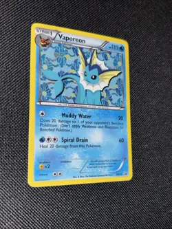 Pokemon TCG Vaporeon Black Star Promos BW89 Holo - Image 3