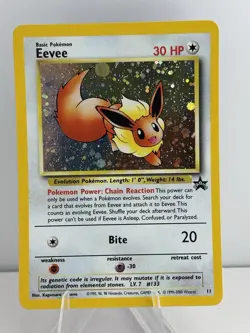 Eevee 11/53 Wotc Black Star Promo Holo Pokemon LP/NM - Image 1