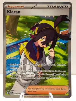 Pokemon Kieran 206/167 Twilight Masquerade SV Ultra Rare Full Art Trainer - Image 2
