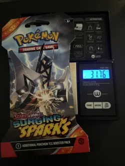 VERY HEAVY - 31.76g - Pokemon Surging Sparks Sleeved Booster Pack - SEALED! - Image 1