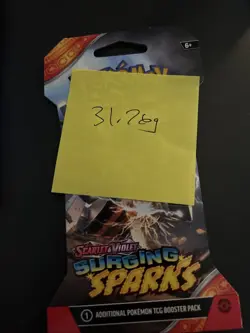 VERY HEAVY - 31.76g - Pokemon Surging Sparks Sleeved Booster Pack - SEALED! - Image 4