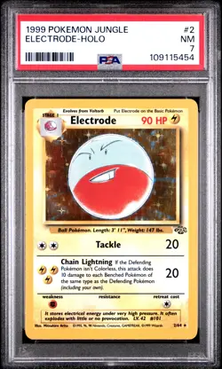 1999 POKEMON JUNGLE #2 ELECTRODE-HOLO PSA 7 - Image 1