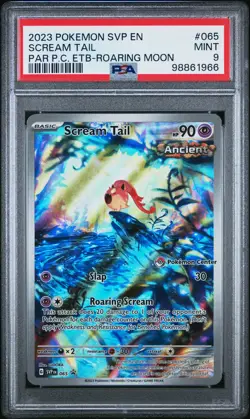 2023 POKEMON PARADOX RIFT POKEMON CENTER ETB PROMO SVP EN #065 SCREAM TAIL PSA 9 - Image 1