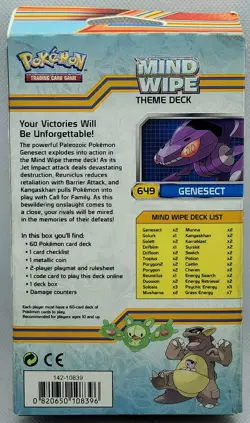 POKEMON BLACK WHITE PLASMA BLAST MIND WIPE THEME DECK FACTORY SEALED/NEW - Image 2