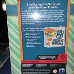 2024 Pokemon TCG, Paldea Adventure Chest -6 Packs, 7 Foil Promos & More, New - Image 4