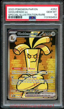 Pokemon Paradox Rift Gholdengo ex 252 PSA 10 - Image 1