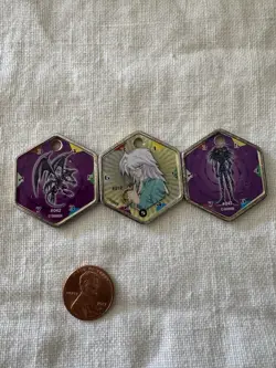 3 Piece Yugioh Yu-Gi-Oh! Hexors Tiles Lot - #12 #42 & #47 Characters - Image 2