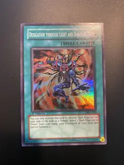 2003 Yugioh - Dedication Through Light and Darkness IOC-095 1st Edition Super LP - Image 1