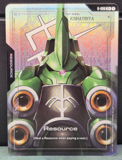 Resource R-006 Kshatriya C+ Alt Art Foil Gundam Newtype Rising Card Game NM TCG - Image 1