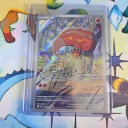 Heatmor 104/086 English White Flare Pokemon TCG Card IR NM Condition - Image 1