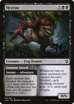 (2x FOIL) HEZROU / DEMONIC STENCH - Baldur's Gate - MTG Magic the Gathering Card - Image 1