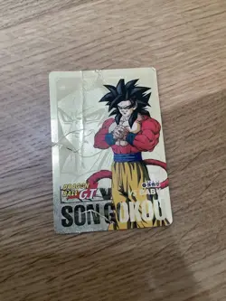 Dragon Ball Carddass Son Goku GT Gold Card Used Rare Collectible - Image 1