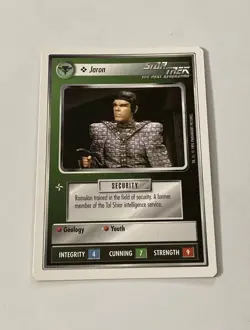 Star Trek CCG Personnel Romulan Jaron Common Card - Image 1