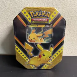 Nintendo Pokemon V Powers Tin Trading Card Game PikachuV - Pikachu Tin 820650807794 - Image 1