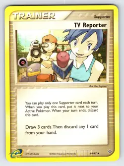 TV Reporter 88/97 2003 EX Dragon Pokemon Card Nintendo Trainer - VLP - Image 1