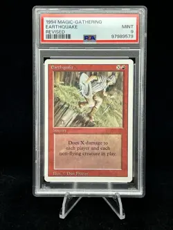 EARTHQUAKE Revised Edition 1994 Magic The Gathering (MTG) PSA 9 TCG 🔥Rare🔥 - Image 1