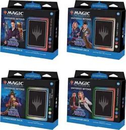MTG MAGIC THE GATHERING DOCTOR WHO COMMANDER 4 DECK SET UNIVERSES BEYOND - Image 1
