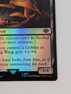 MTG Lord of the Rings *FOIL* C Snarling Warg #0109 NM - Image 5